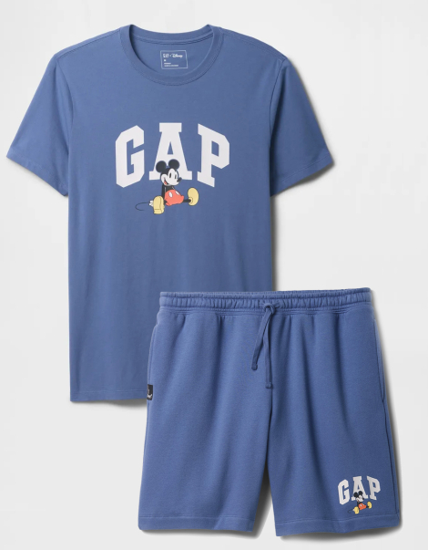 Мужской спортивный костюм GAP × Disney  футболка и шорты на флисе 1159843937 (Синий S)