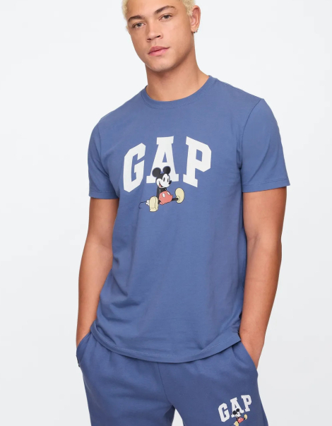 Мужской спортивный костюм GAP × Disney  футболка и шорты на флисе 1159843937 (Синий S)