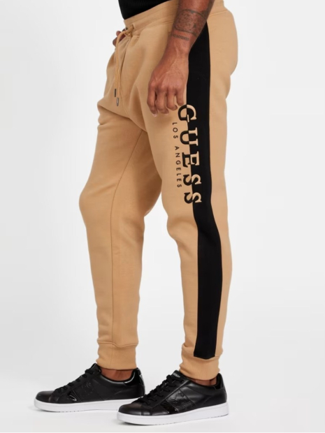 Мужской спортивный костюм на флисе GUESS худи и джоггеры 1159844164 (Бежевый M)