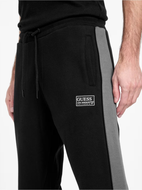 Чоловічий спортивний костюм GUESS жіноча толстовка і джоггери на флісі 1159844171 (Чорний L)