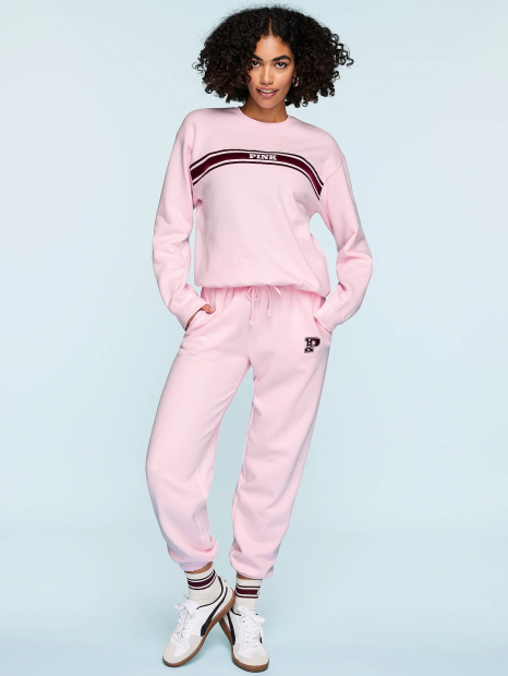Cпортивний костюм на флісі Victoria's Secret Pink світшот та джоггери 1159844453 (Рожевий L)