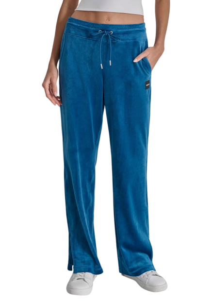 Женский велюровый костюм DKNY свитшот и штаны 1159845156 (Синий M)