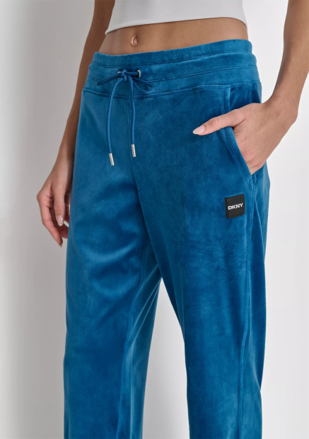 Женский велюровый костюм DKNY свитшот и штаны 1159845156 (Синий M)