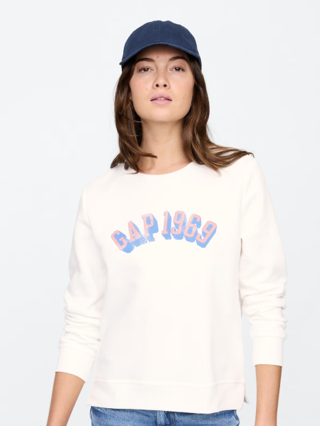 Женский спортивный комплект на флисе GAP свитшот и шорты 1159845887 (Белый XS)