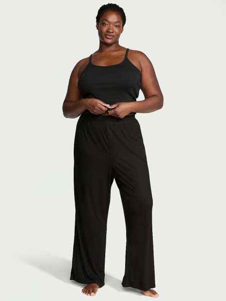 Легкий спортивный костюм в рубчик VSX Victoria's Secret кофта и штаны 1159846415 (Черный S)