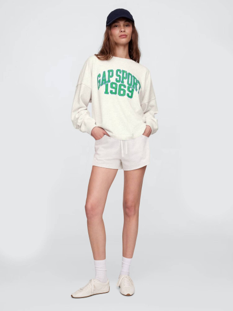 Женский спортивный комплект GAP свитшот и шорты 1159854784 (Серый XL)