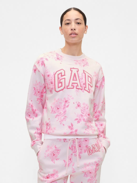 Женский спортивный костюм на флисе GAP свитшот и джоггеры 1159855429 (Розовый L)
