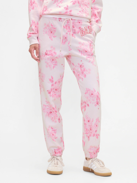 Женский спортивный костюм на флисе GAP свитшот и джоггеры 1159855429 (Розовый L)