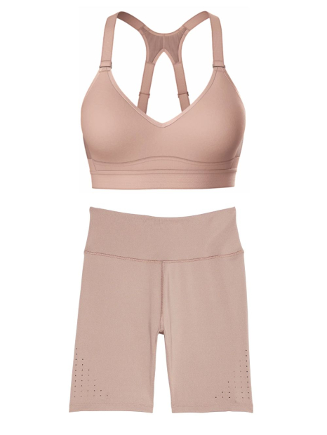 Спортивный комплект Victoria's Secret топ и велосипедки 1159855617 (Бежевый 32B/XS)