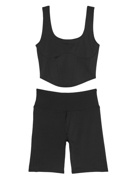 Спортивный комплект Victoria's Secret топ и велосипедки 1159856018 (Черный XS)