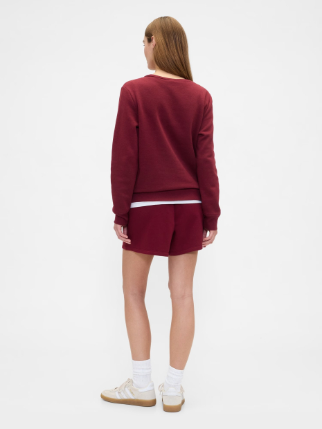 Спортивный комплект на флисе GAP свитшот и шорты 1159857022 (Бордовый XS)