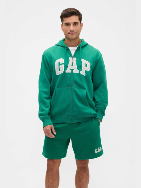 Мужской спортивный костюм на флисе GAP толстовка и шорты 1159860871 (Зеленый L)
