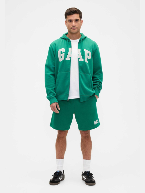 Мужской спортивный костюм на флисе GAP толстовка и шорты 1159860871 (Зеленый L)