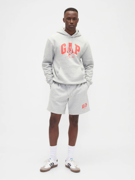 Чоловічий спортивний костюм на флісі GAP Disney худі та шорти 1159860971 (Сірий M)