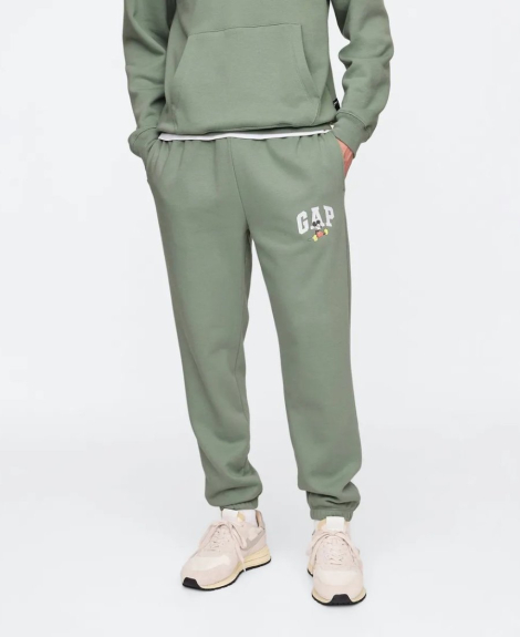 Мужской спортивный костюм GAP × Disney  футболка и джоггеры на флисе 1159861568 (Зеленый M)