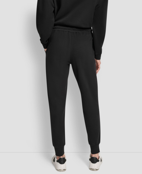 Жіночий костюм на флісі DKNY світшот та джоггери 1162748626 (Чорний L)
