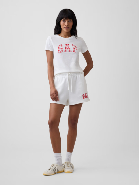 Жіночий костюм для спорту та відпочинку GAP футболка та шорти на флісі 1162795278 (Білий XL)