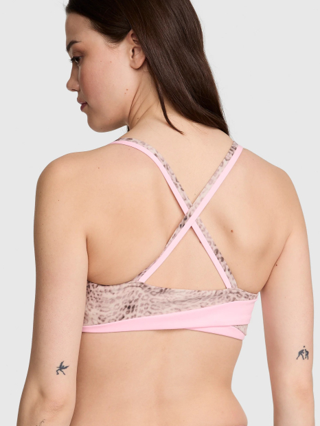 Спортивний комплект Victoria's Secret Pink топ та укорочені легінси 1163355687 (Леопардовий S)