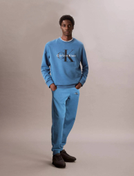 Мужской костюм на флисе Calvin Klein свитшот и штаны 1159840583 (Синий XXL)