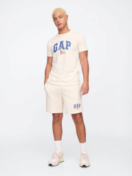 Мужской спортивный костюм GAP × Disney  футболка и шорты на флисе 1159840731 (Молочный M)
