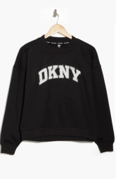 Женский костюм на флисе DKNY свитшот и штаны 1159840855 (Черный M)