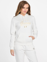 Женский спортивный костюм на флисе Guess худи и джоггеры 1159840926 (Молочный S)