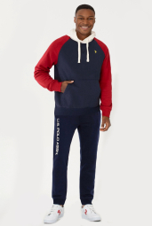 Мужской спортивный костюм на флисе U.S. Polo Assn худи и джоггеры 1159841608 (Синий L)