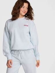 Cпортивный костюм на флисе Victoria's Secret Pink свитшот и джоггеры 1159841684 (Голубой XL)