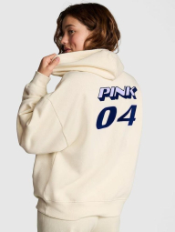 Cпортивный костюм на флисе Victoria's Secret Pink толстовка и джоггеры 1159841691 (Молочный XL)