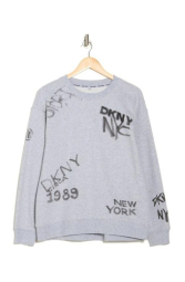Женский костюм на флисе DKNY свитшот и джоггеры 1159841816 (Серый S)