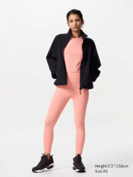 Спортивный комплект UNIQLO укороченная футболка и леггинсы 1159842793 (Розовый XL)