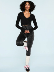Спортивный комплект Victoria's Secret Pink топ и леггинсы 1159843247 (Черный S)