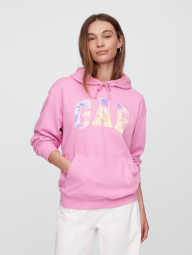 Женский спортивный комплект на флисе GAP худи и шорты 1159843261 (Розовый S)
