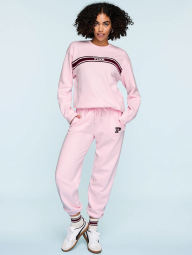 Cпортивний костюм на флісі Victoria's Secret Pink світшот та джоггери 1159844453 (Рожевий L)