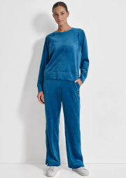 Женский велюровый костюм DKNY свитшот и штаны 1159845156 (Синий M)