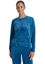Женский велюровый костюм DKNY свитшот и штаны 1159845156 (Синий M)