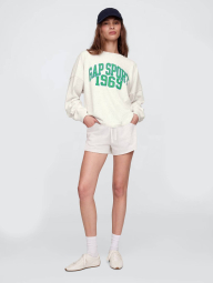 Женский спортивный комплект GAP свитшот и шорты 1159854784 (Серый XL)