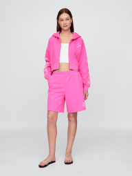 Женский спортивный комплект на флисе  Lilo & Stitch GAP толстовка и шорты 1159855130 (Розовый M)