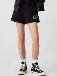 Женский комплект для спорта и отдыха GAP футболка и шорты на флисе 1159855428 (Черный/Белый XXL)