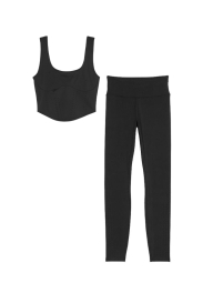 Спортивний комплект Victoria's Secret топ та легінси 1159856503 (Чорний XS)
