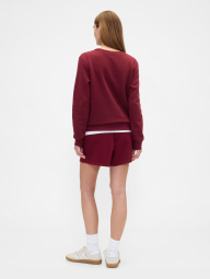 Спортивный комплект на флисе GAP свитшот и шорты 1159857022 (Бордовый XS)