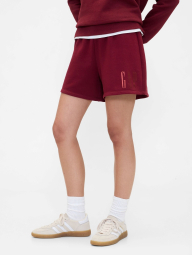 Спортивный комплект на флисе GAP свитшот и шорты 1159857022 (Бордовый XS)