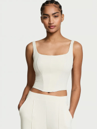 Спортивный комплект Featherweight Knit Victoria's Secret VSX топ и спортивные штаны 1159859749 (Молочный L)