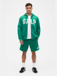 Мужской спортивный костюм на флисе GAP толстовка и шорты 1159860871 (Зеленый L)