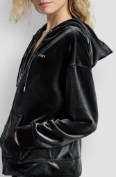 Женский велюровый комплект DKNY толстовка и джоггеры 1159862076 (Черный XS)