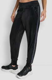 Женский велюровый комплект DKNY толстовка и джоггеры 1159862076 (Черный XS)