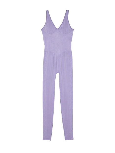 Спортивный бесшовный атласный комбинезон Victoria's Secret Pink 1159843688 (Сиреневый S)