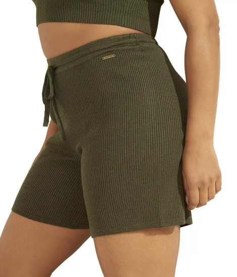 Женские шорты Guess в рубчик 1159841273 (Зеленый S)
