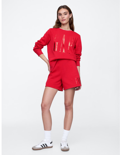 Женские шорты на флисе GAP с логотипом 1159843555 (Красный XL)