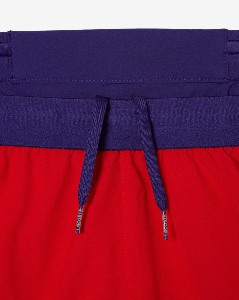 Мужские спортивные шорты Lacoste x Novak Djokovic 1159856659 (Красный XXL)